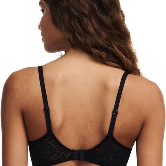 NWT Chantelle C Jolie Lace Demi Underwire Bra Black 34F - Picture 4 of 11
